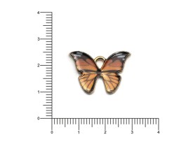 Dije Esmaltado Mariposa Naranja